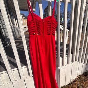 Elegant Red Strappy Dress